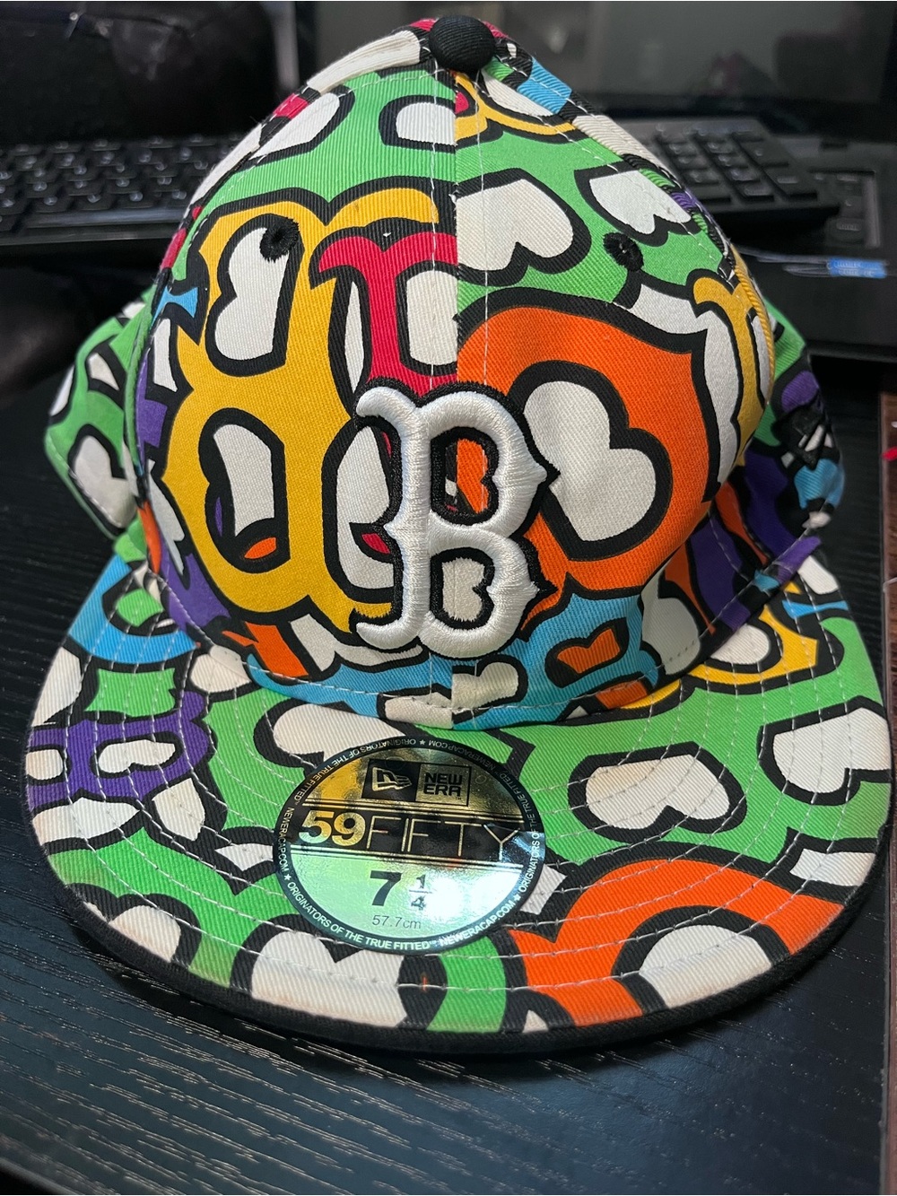 Era 59FIFTY Boston Red Sox "In Living Color" Pop Art AOP Fitted Hat 7 1/4